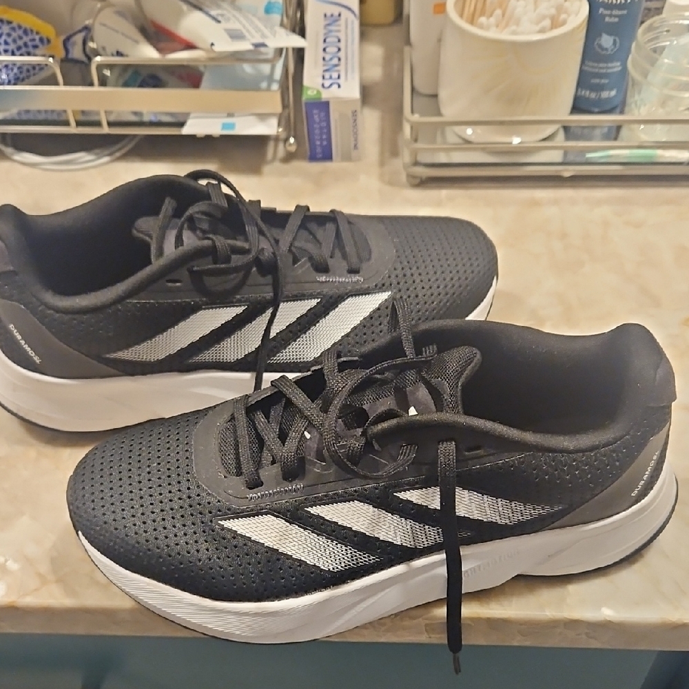 Adidas Black and White Running Shoes